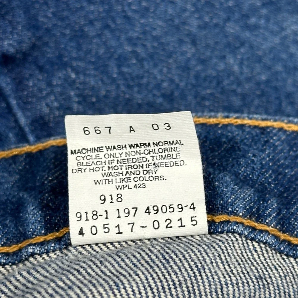 Vintage 90s Levis 517 Orange Tab Bootcut Jeans Mens 33x32 Blue Denim Made in USA